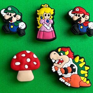Mario Crocs Charm - Princess Peach  Crocs Charms - Gift Charms Luigi Bowser